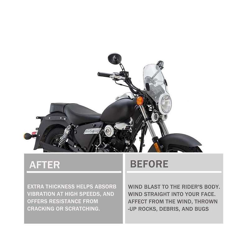 Motorcycle Windshield Wind Screen Shield Deflector Protector Cover for Keeway 125 / 150 / 200(gray)