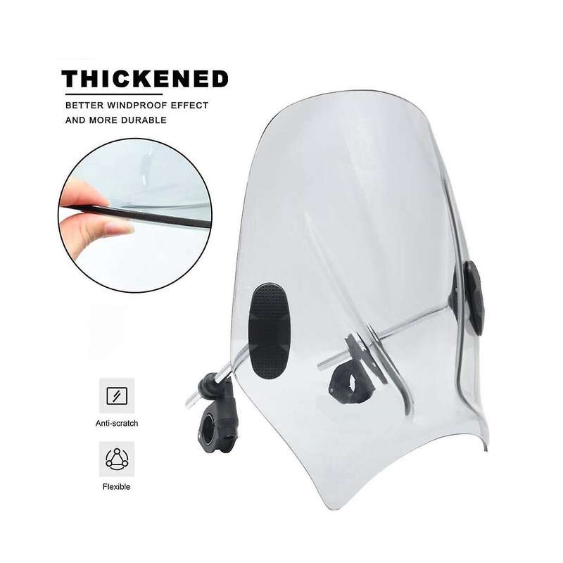 Motorcycle Windshield Wind Shield Deflector for /meteor/classic 350 500 Interceptor 650(gray)