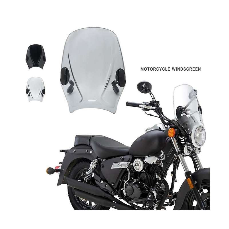 Motorcycle Windshield Wind Shield Deflector for /meteor/classic 350 500 Interceptor 650(gray)