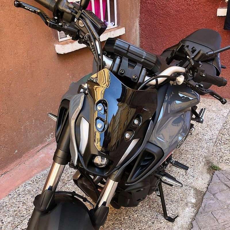Motorcycle Windshield Windscreen Wind Deflector for 2021 MT-07 MT07 MT 07 Mt07 Black