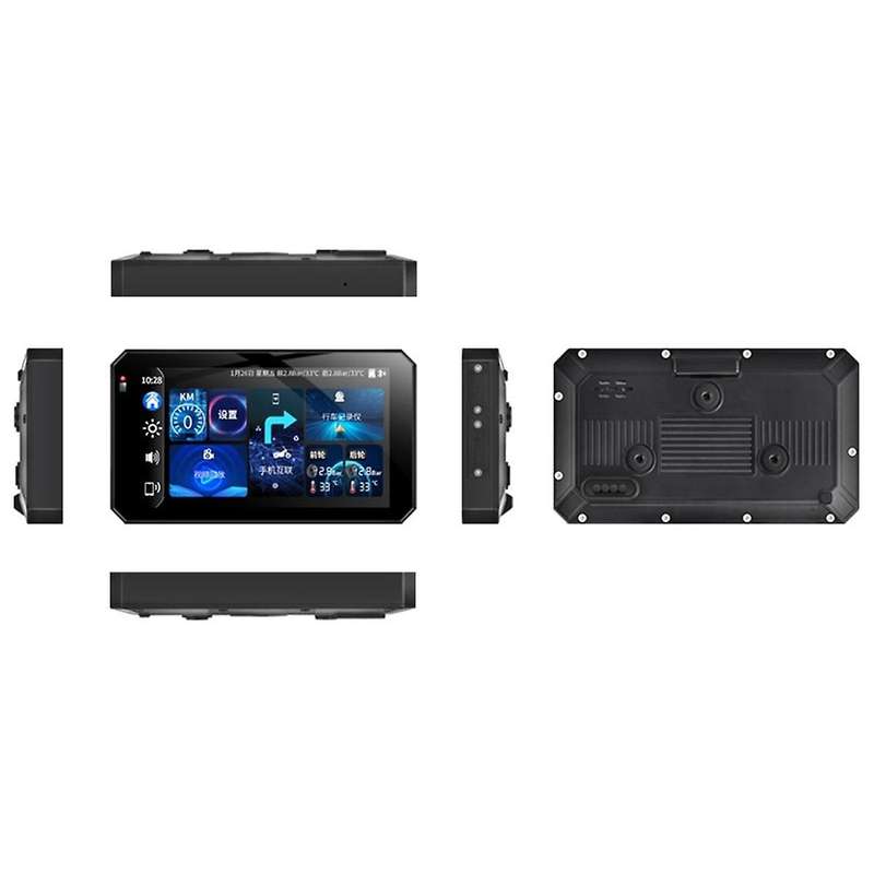 Motorcycle Wireless CarPlay Dual Bluetooth DVR for 5 Inch IPS Portable GPS Navigation Android Auto