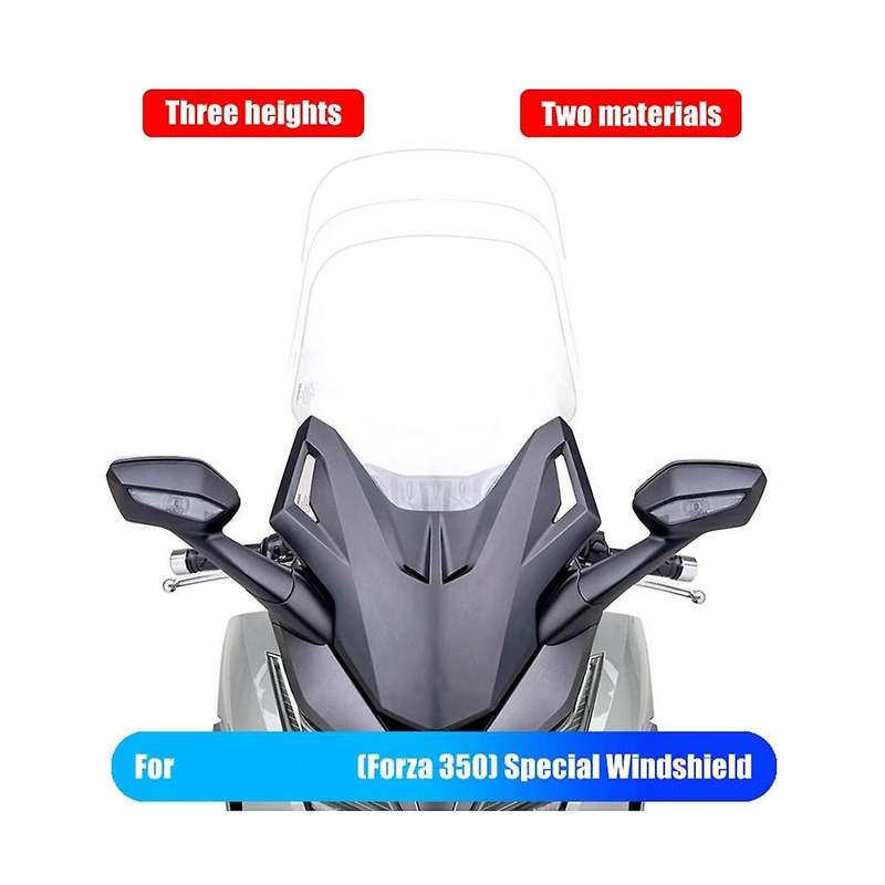 Motorcycle Windshield Windscreen Wind Deflectors for FORZA 350 FORZA 350 FORZA350 2021 Transparent