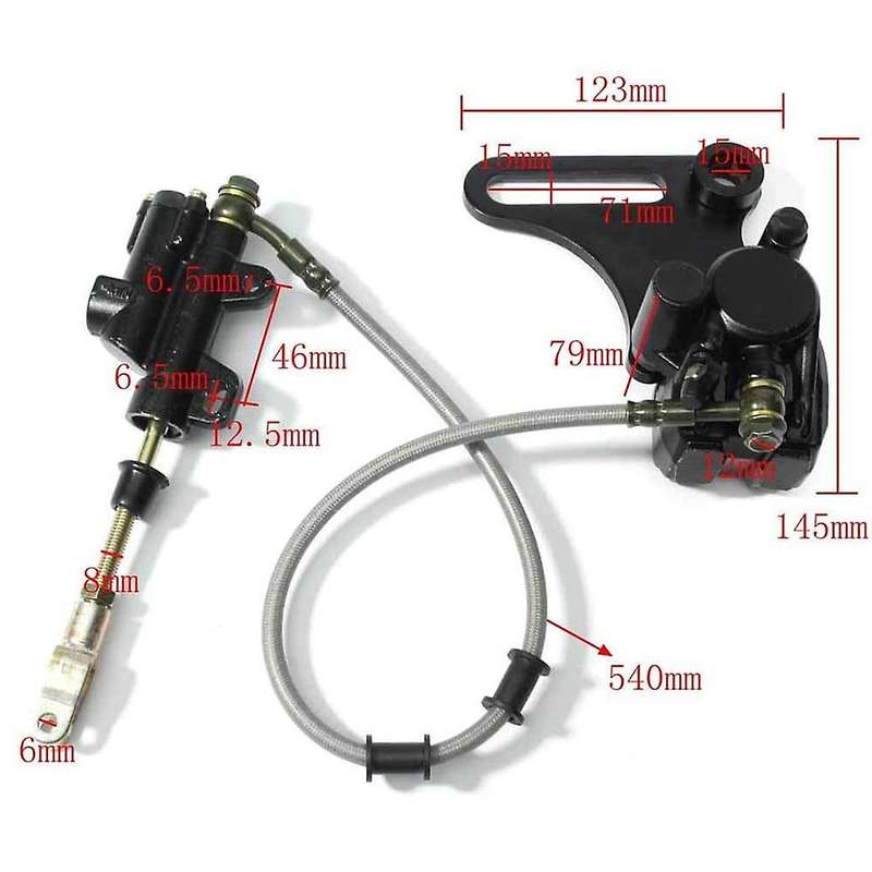 Motorcyclr Brake Master Cylinder Lever Rear Master Cylinder Caliper Assembly for 50Cc 70Cc 90Cc 110C