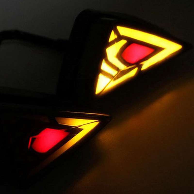 Motorcycles Turn Signals LED Motorcycle Triple-cornered Flowing Turn Signals Lights Indicator Blinke