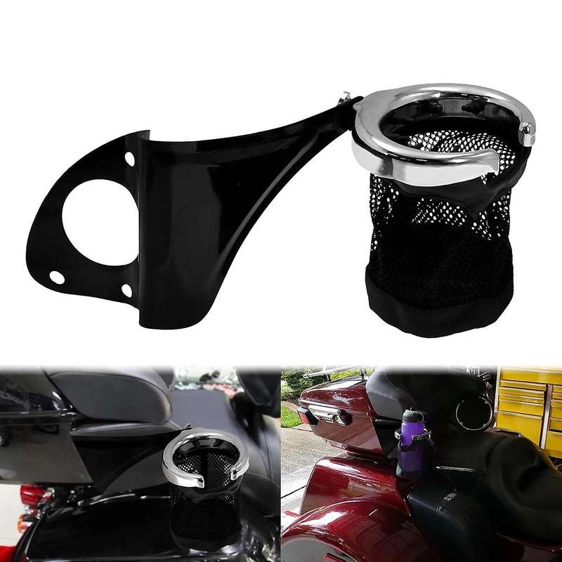 Motorcyle Rear Passenger Drink Cup Holder Water Cup Bottle Basket for Touring 14-20 CVO Ultra Limite
