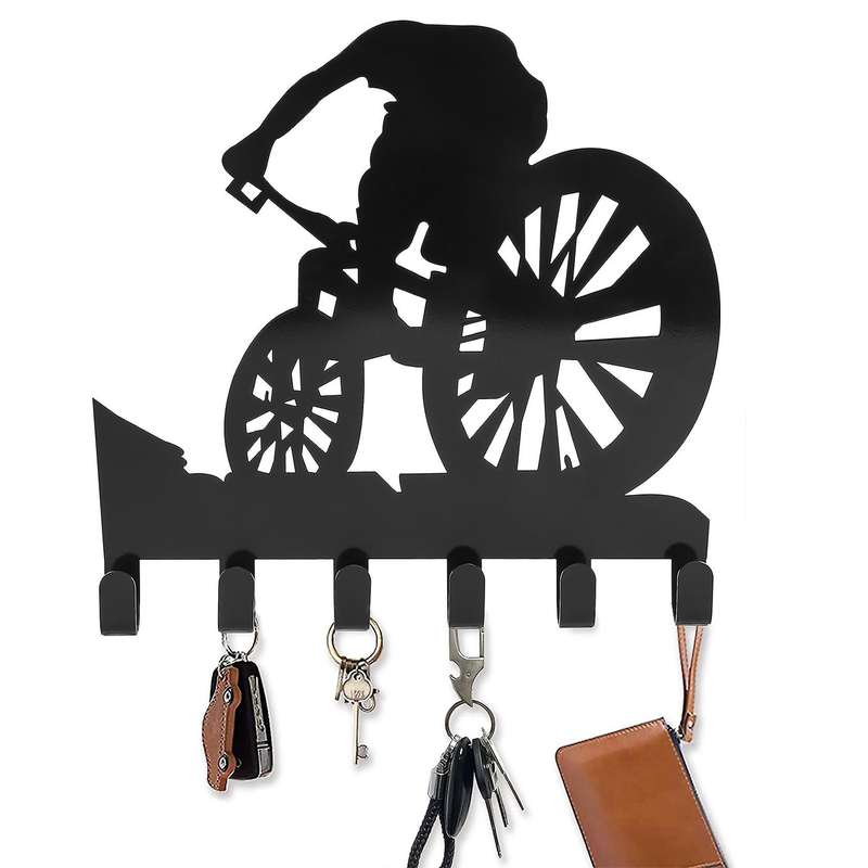 Mountain Bike Rack Metal Wall Decor Mountain Biking Wall Art Bicycle Art Silhouette Wall Sticker Car