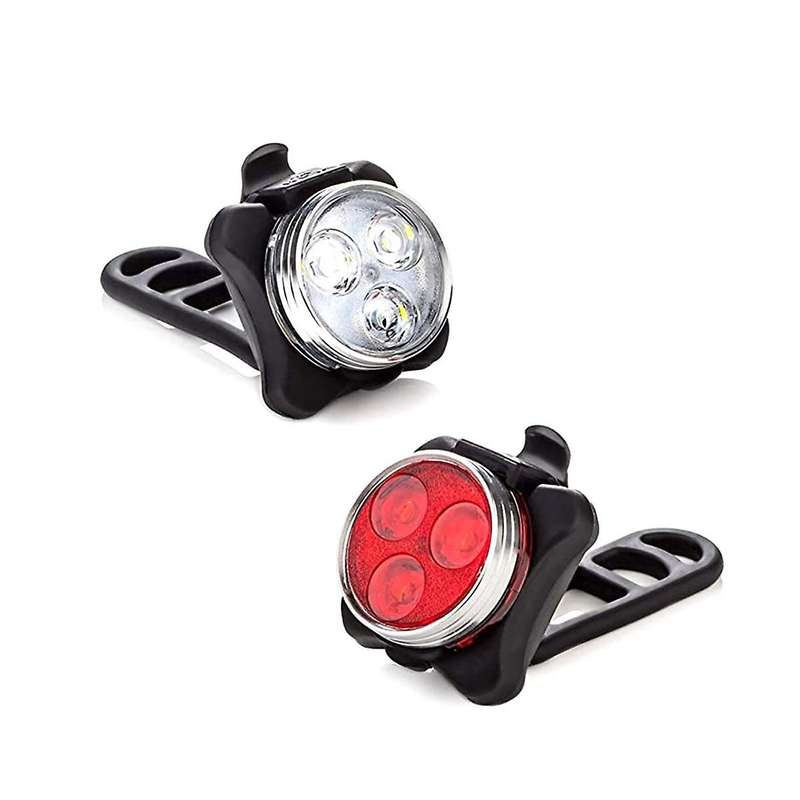 Mountain Bike Usb Charging Light Single Car Front Light Warning Light Red and White Bicycle Tail Li