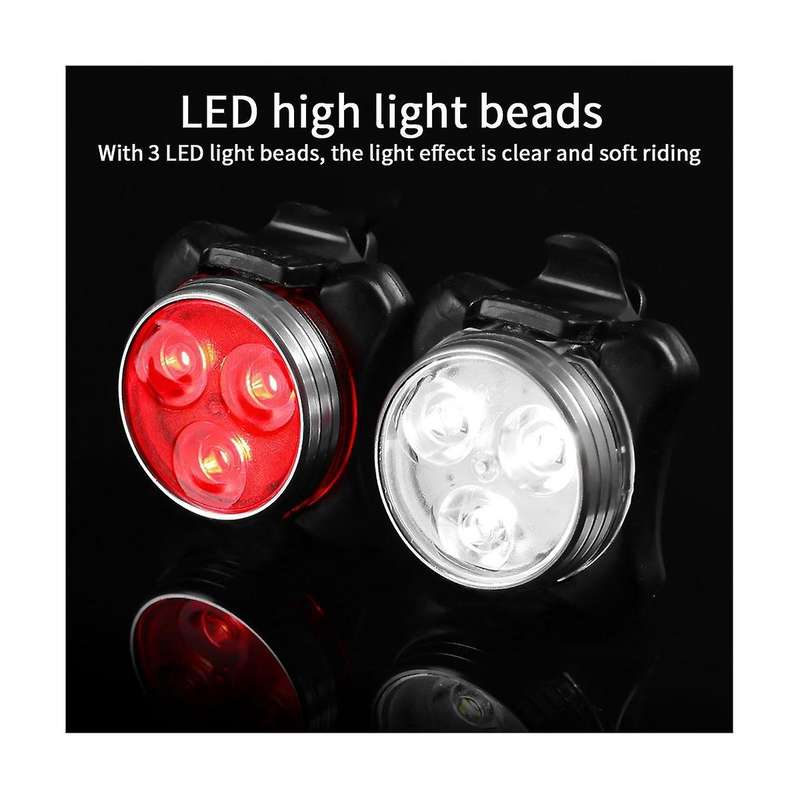Mountain Bike USB Charging Light Single Car Front Light Warning Light Red and White Bicycle Tail Lig