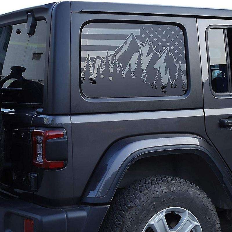 Mountain Scene Window Decals PVC Hardtop Window Stickers for 2018 2019 2020 2021 JL