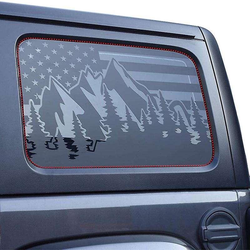 Mountain Scene Window Decals PVC Hardtop Window Stickers for 2018 2019 2020 2021 JL