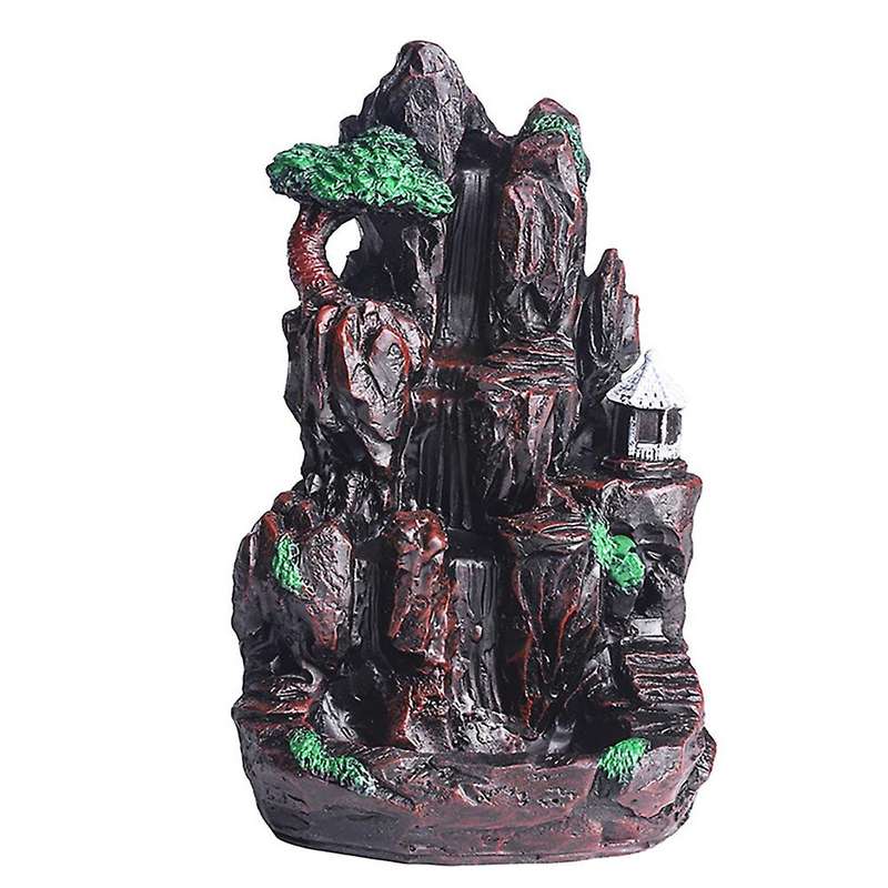 Mountains River Burner Fountain Resin Backflow Aroma Smoke Censer Holder Incense Censer Decor