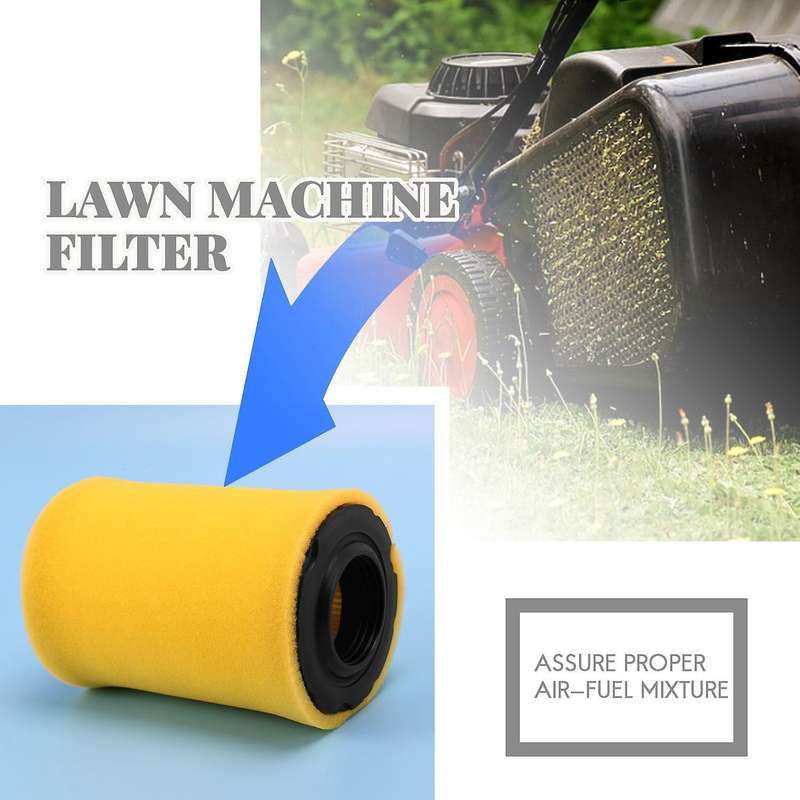 Mower Air Filters Replace for Stratton 796031 (591334 Or 594201) Plus 797704 Foam Pre-cleaner (pack