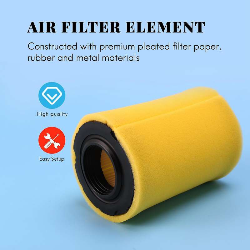 Mower Air Filters Replace for Stratton 796031 (591334 Or 594201) Plus 797704 Foam Pre-cleaner (pack