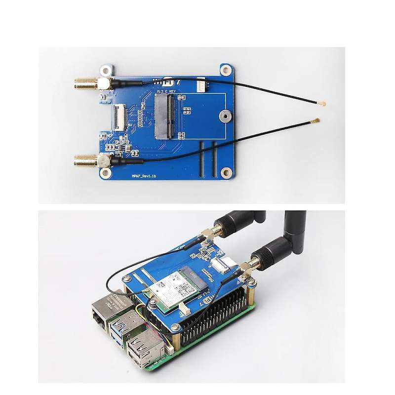 MPW7NA for 5 PCIE to M.2 E-Key WiFi7 Module+2 X Antenna BE200 Support TPU,WiF6E AX210,AX200 Adapter