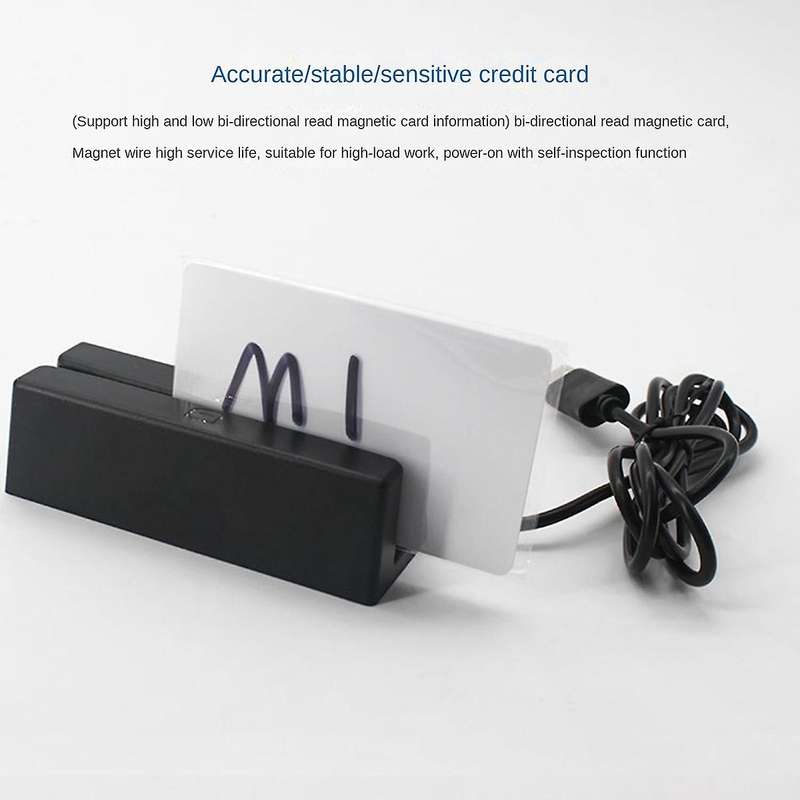Msr90 Usb Magnetic Strip Card Reading Machine Card Reader Stripe 3 Tracks Mini Swiper for Usb Pc