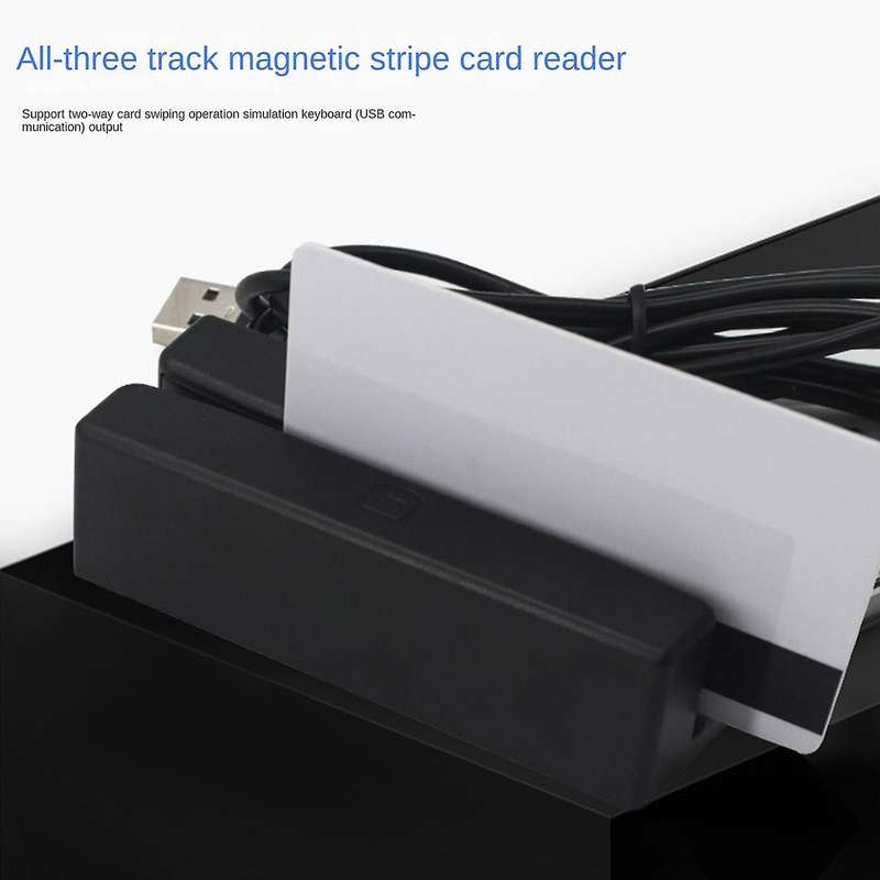 Msr90 Usb Magnetic Strip Card Reading Machine Card Reader Stripe 3 Tracks Mini Swiper for Usb Pc