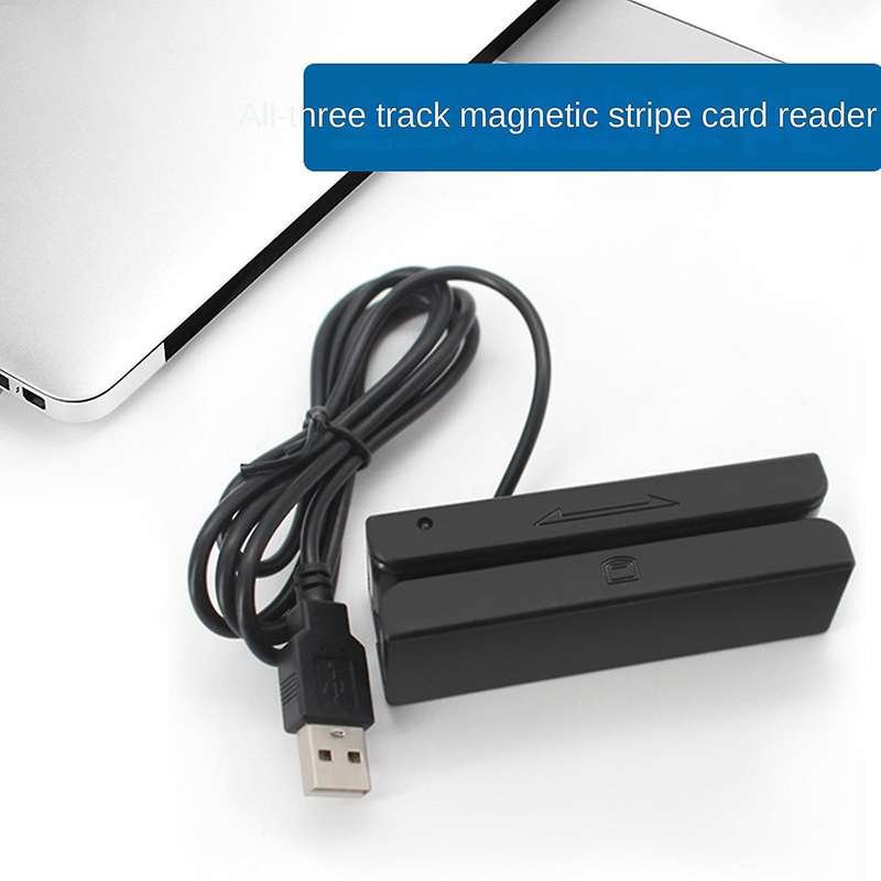 Msr90 Usb Magnetic Strip Card Reading Machine Card Reader Stripe 3 Tracks Mini Swiper for Usb Pc
