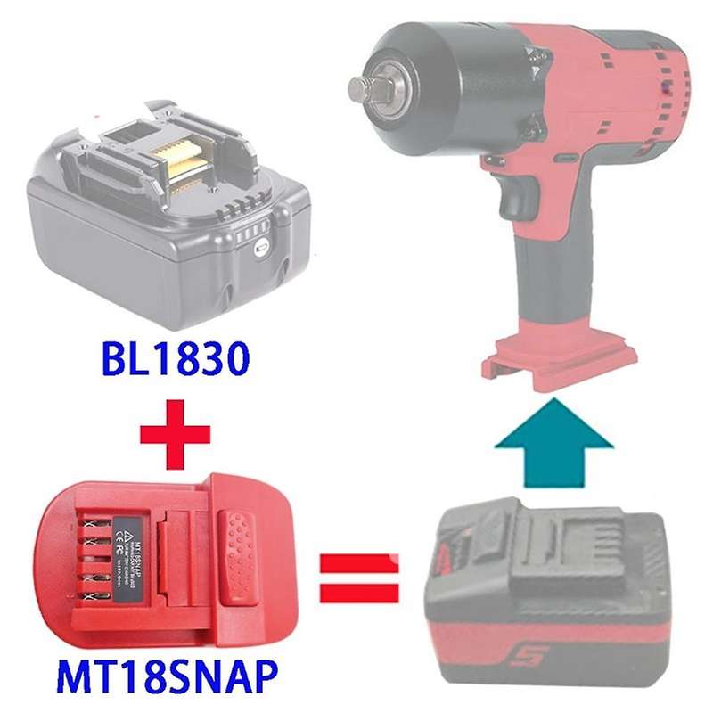 MT18SNAP Adapter Converter for 18V Lithium Battery Convert to for Snap on 18V CTB8185 CTB7185 CTB818