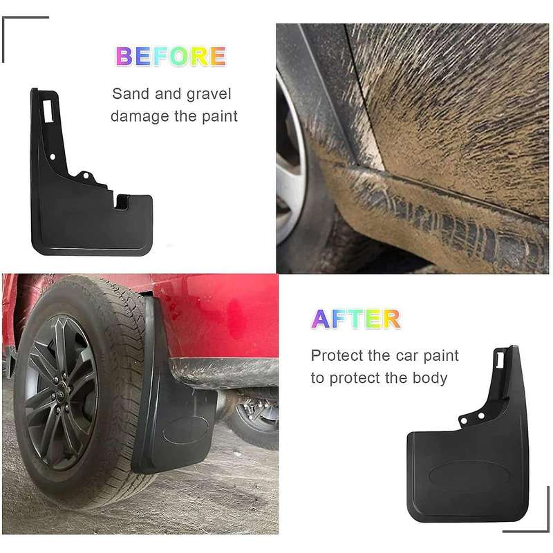 Mud Flaps for 2021 Splash Guards Mud Mudflaps Mudguards Fit for Front and Rear Wheel & Tire, 4PCS