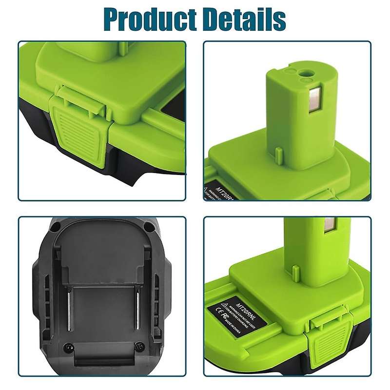 Mt20rnl Battery Adapter Use for Ryobi 18v Tools,converts for Makita 18v Li-ion Battery to Ryobi 18v