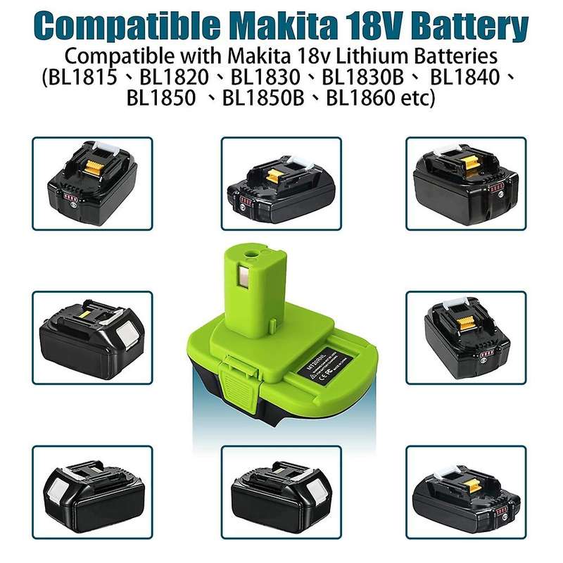 Mt20rnl Battery Adapter Use for Ryobi 18v Tools,converts for Makita 18v Li-ion Battery to Ryobi 18v