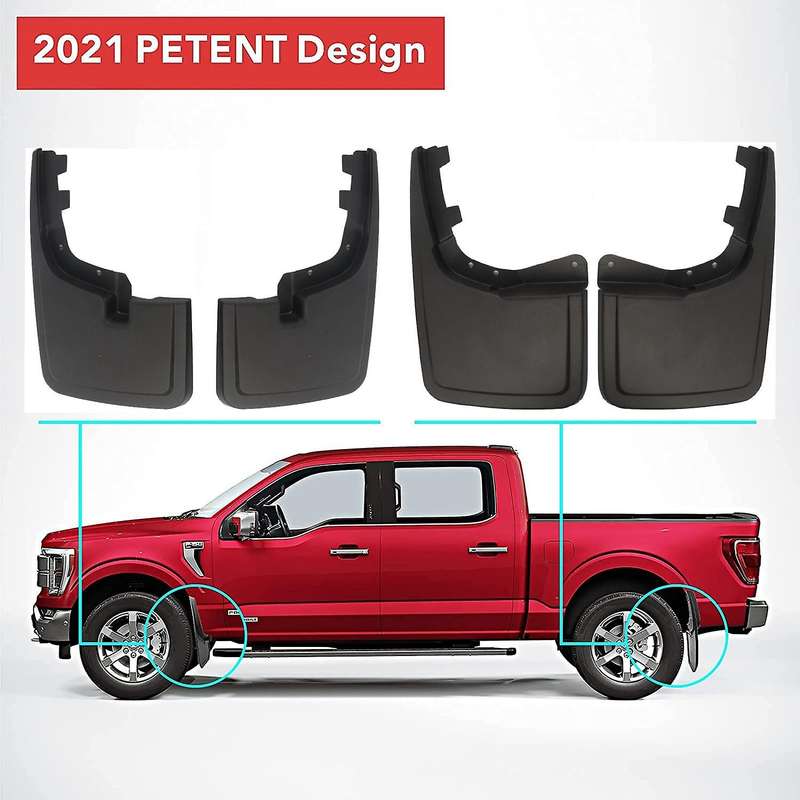 Mud Flaps, All Weather Front and Rear Mud Guards Splash Guard for 2021, Set of 4