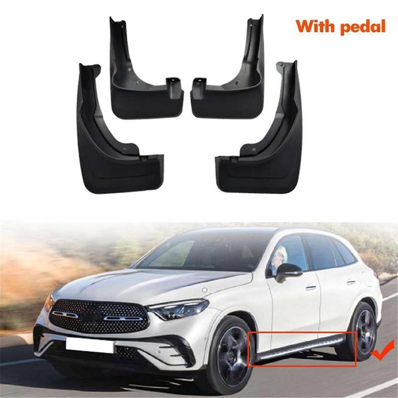 Mud Flaps Splash Guards Mudguards for GLC260 GLC300 X254 2023 2024 Accessories ,with Pedal