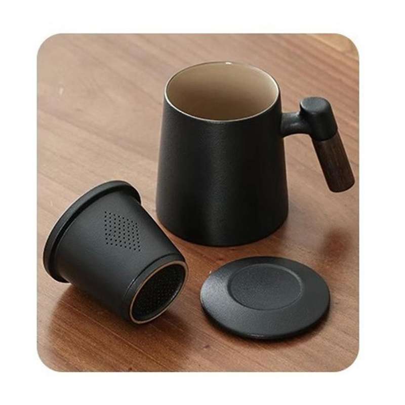 Mug Ceramic Tea Water Separation Bubble Cup Home Belt Handle Filter Tea Leak with Cover Drinkware Ty