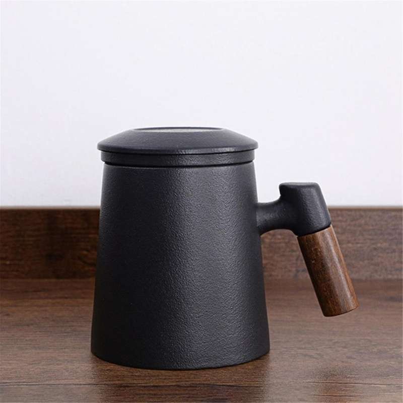 Mug Ceramic Tea Water Separation Bubble Cup Home Belt Handle Filter Tea Leak with Cover Drinkware Ty