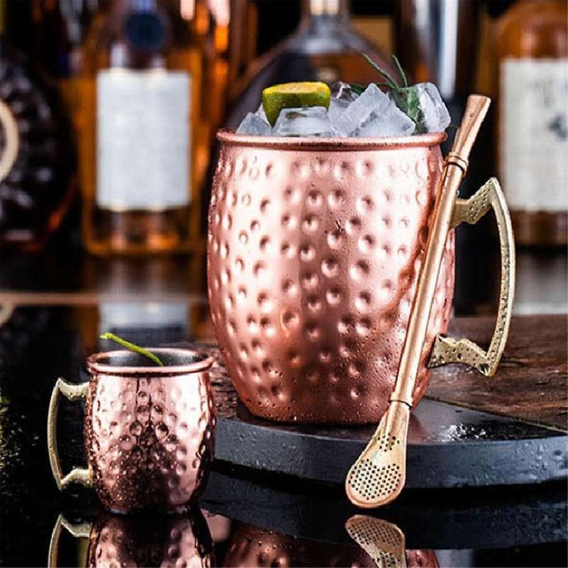 Mugs Hammered Mugs Drinking Cup Copper Cup Hammer Point Cup Bar Cocktail Glass Bar Mug