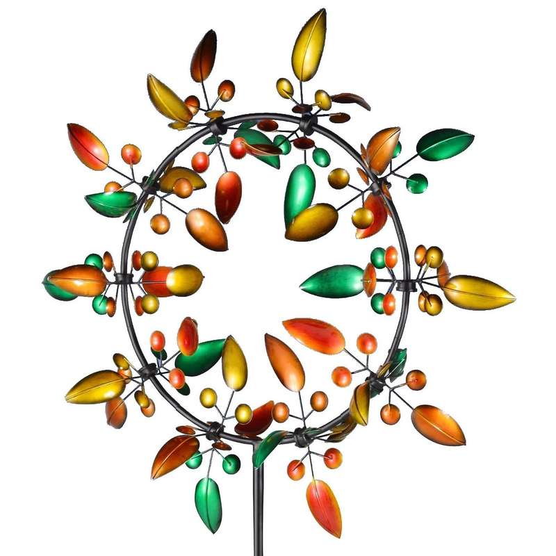 Multi Color Wind Sculpture Spinner Unique Metal Windmill Yard Garden Farm Outdoor Spinners Catchers