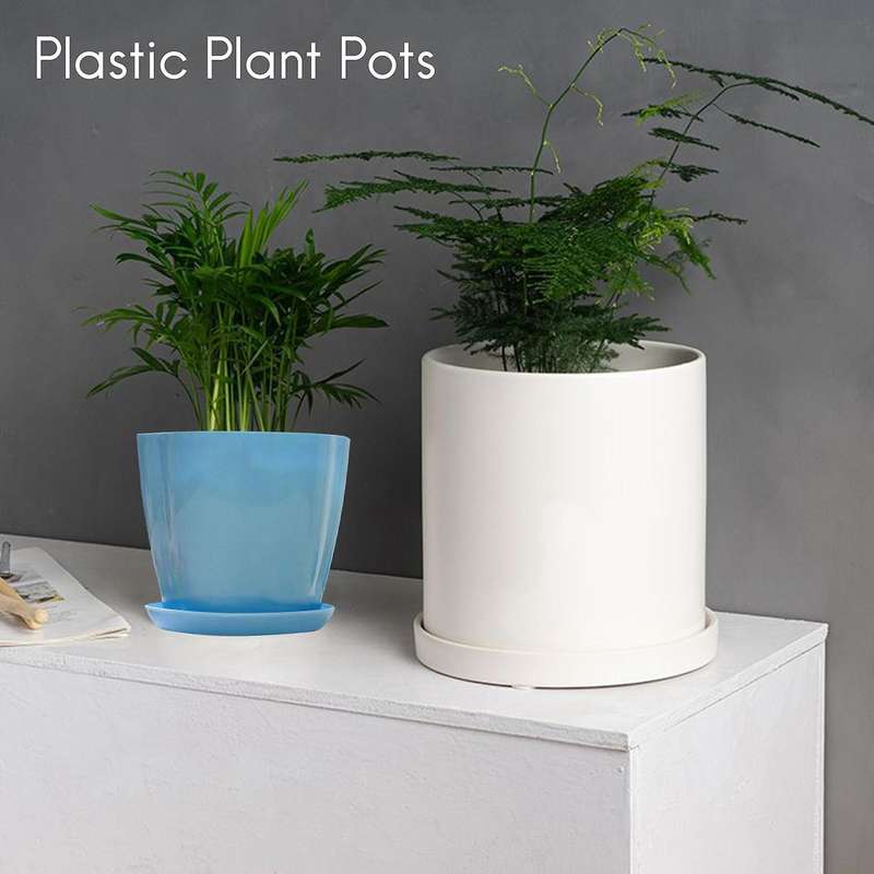 Multi Color Thick Plastic Plant Pots Seedling Nursery Transplanting Planter Container Outdoor Indoo