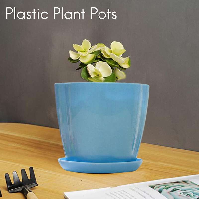 Multi Color Thick Plastic Plant Pots Seedling Nursery Transplanting Planter Container Outdoor Indoo