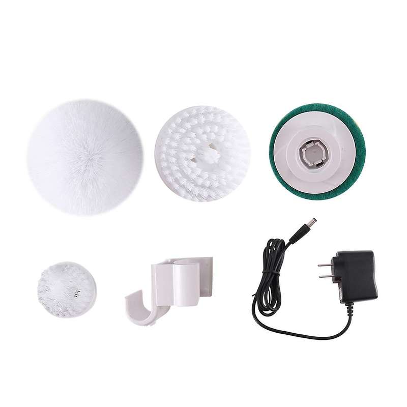 Multi-brush Head Radio-activated Cleaning Brush Cleaning Toilet Brush Rotating Mop Us Plug