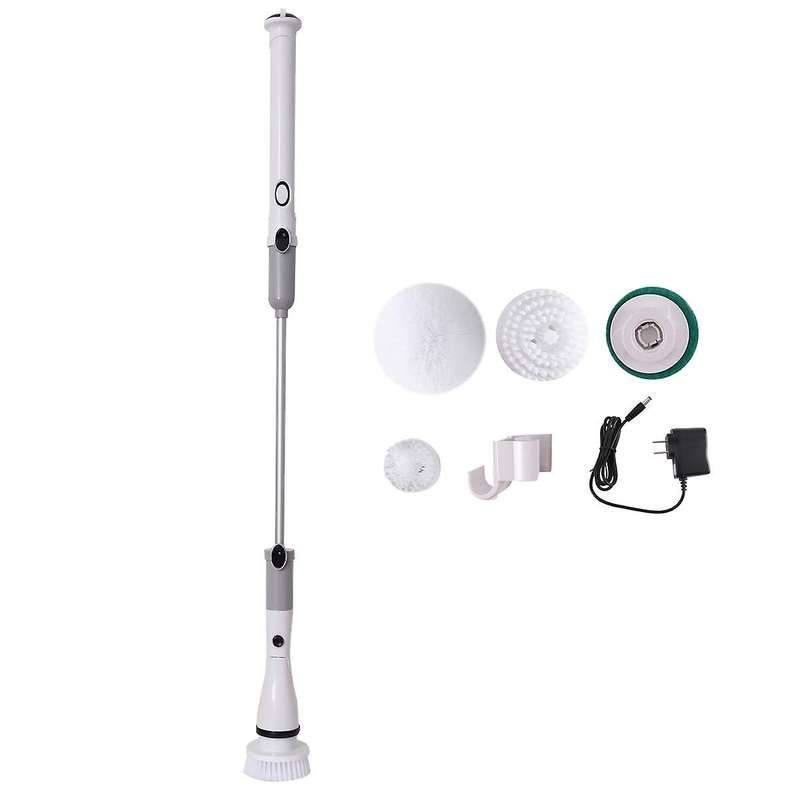 Multi-brush Head Radio-activated Cleaning Brush Cleaning Toilet Brush Rotating Mop Us Plug