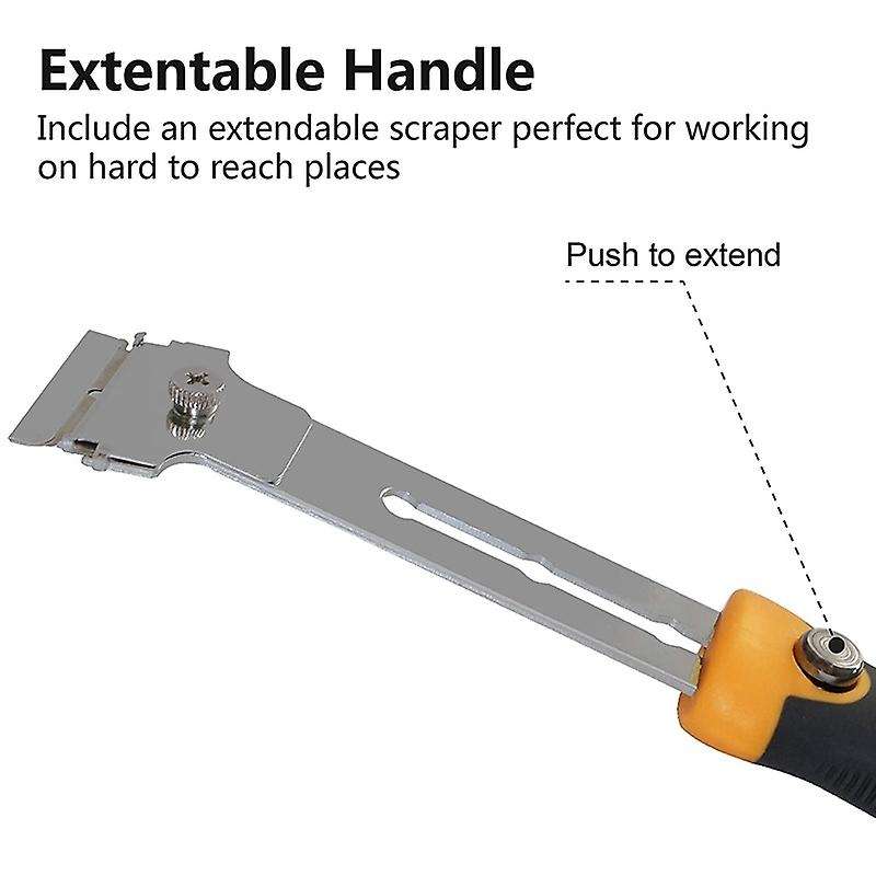 Multi- Set with Blade Cover and 4Pcs Blades Cleaning Tool for Scraping Labels, Stickers, Caulk