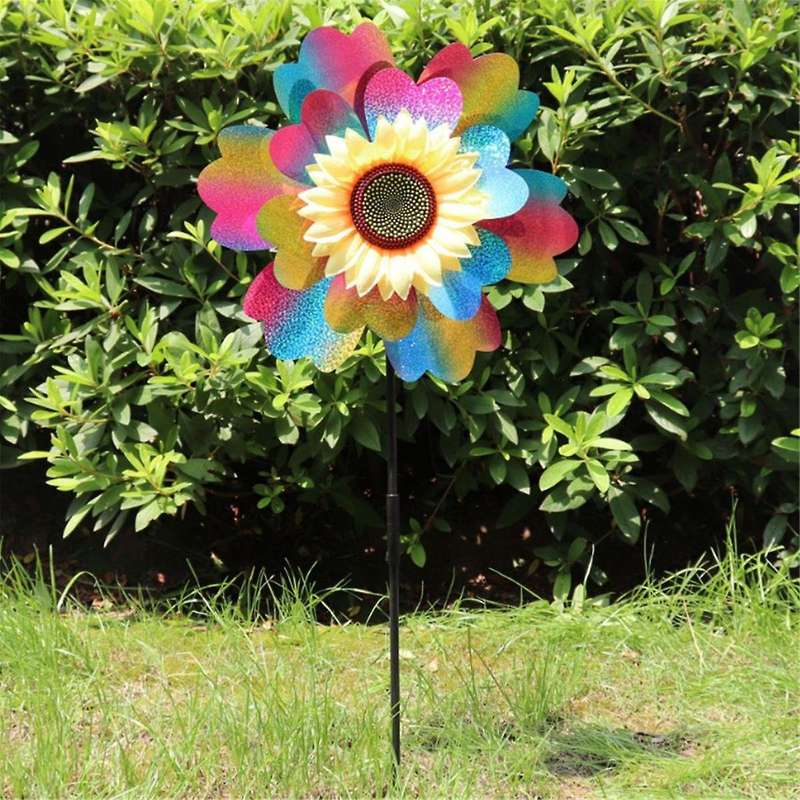 Multicolor Ponheels Glittery,Wind Wheels Wind Spinner for Garden Lawn Yard Favors,Wind Ponwheels