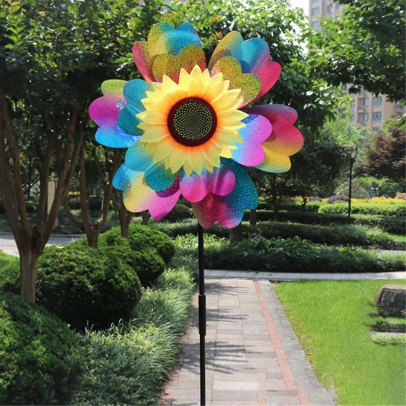 Multicolor Ponheels Glittery,Wind Wheels Wind Spinner for Garden Lawn Yard Favors,Wind Ponwheels