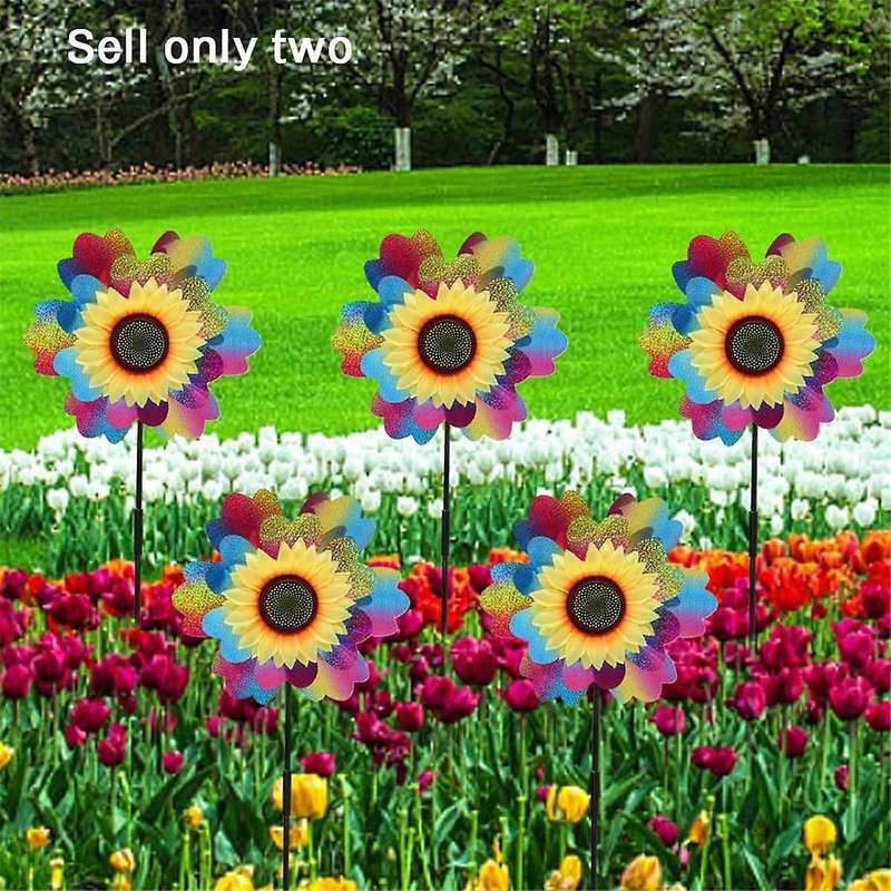 Multicolor Ponheels Glittery,Wind Wheels Wind Spinner for Garden Lawn Yard Favors,Wind Ponwheels