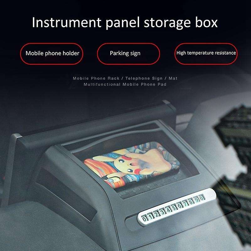 Multi-Function Dashboard Storage Box Console Phone Organizer Tray for 2019-2021, with Parking Number
