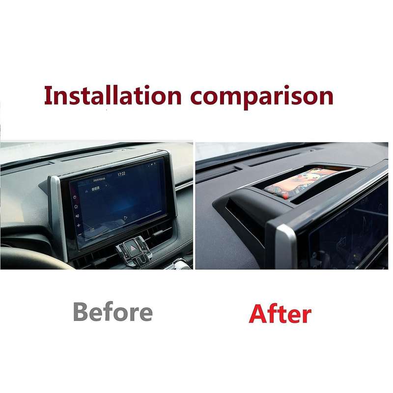 Multi-Function Dashboard Storage Box Console Phone Organizer Tray for 2019-2021, with Parking Number
