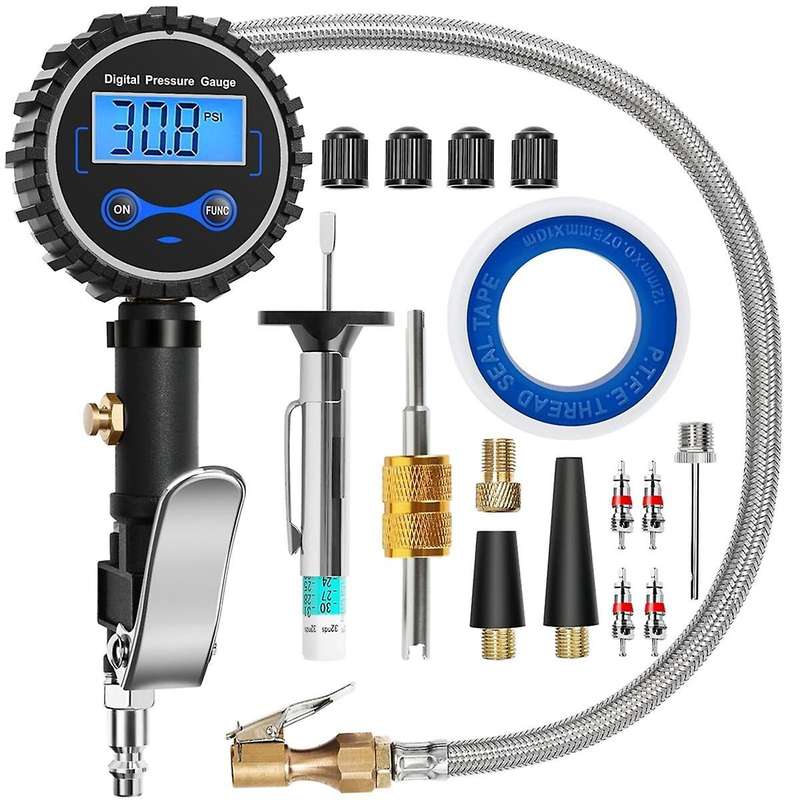 Multifunction Digital Tire Inflator with Pressure Gauge- Large 2' Dial, 200 PSI,Compressor Accessori