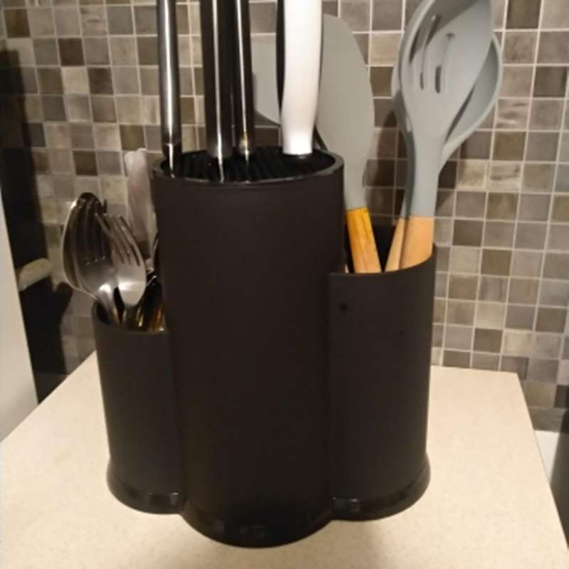 Multi-Function Holder for Knife Block PP Cutlery Drainer Storage Box Spoon Fork Kitchen Organizer Ra