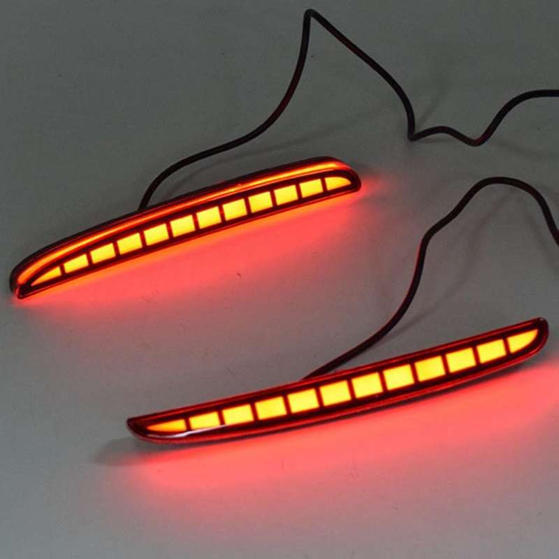 Multi-Function LED Rear Bumper Light Rear Fog Lamp Auto Bulb Brake Light Reflector for 2016 2017 201