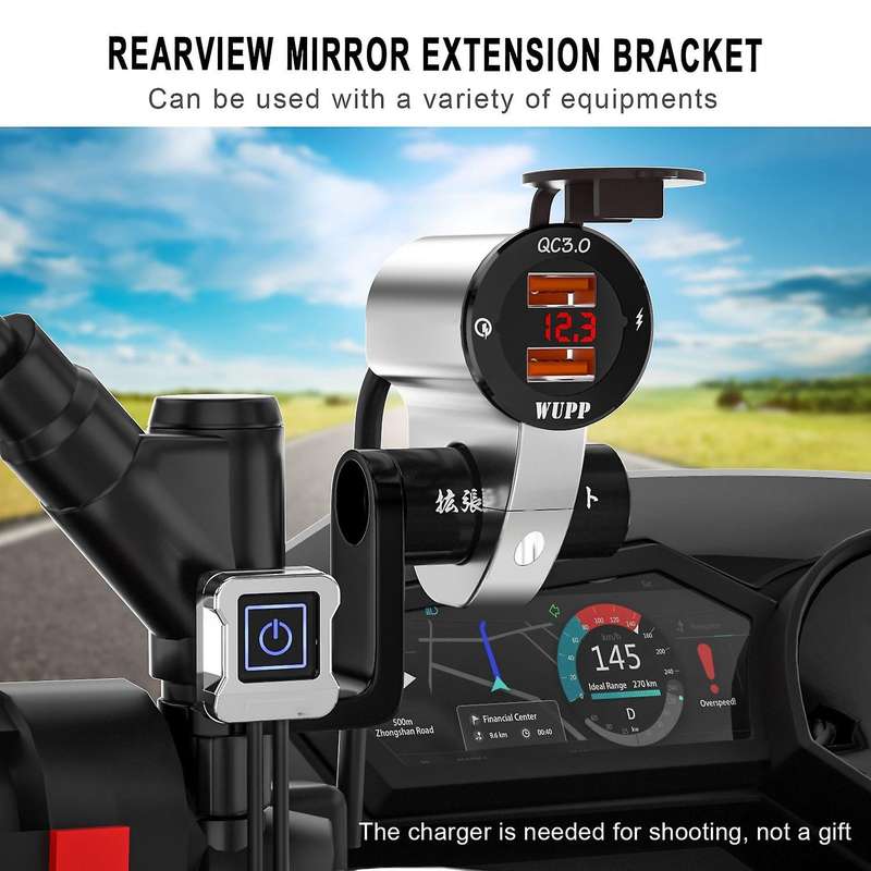 Multi-Function Portable Expansion Bracket Headlight Bracket Motorcycle Mobile Phone Extension Bracke