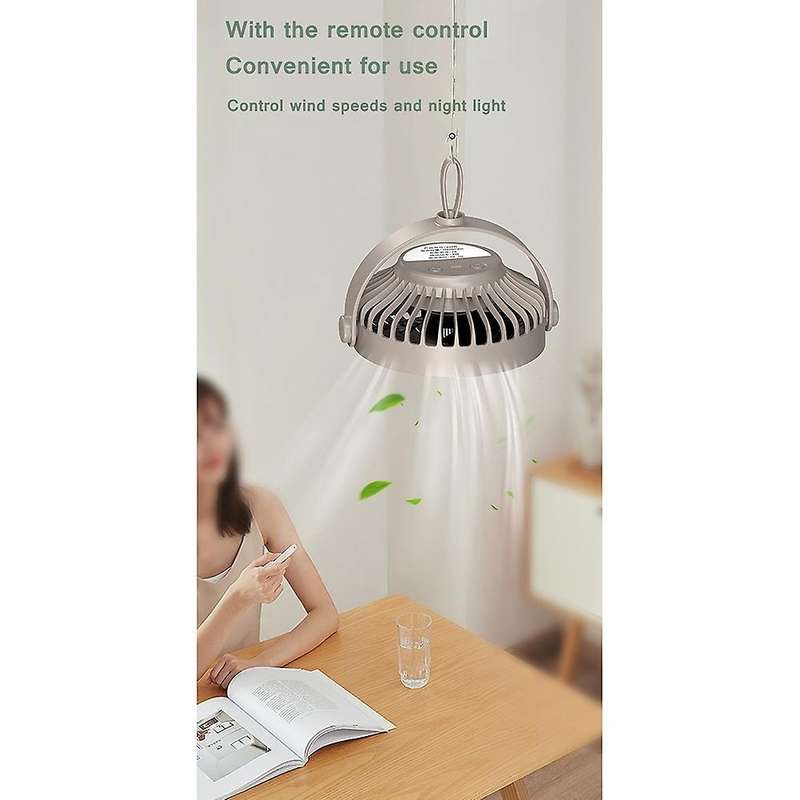 Multifunction Remote Cooler Fan with Tripod Mini Portable Ceiling Timer Fan for Home Office Outdoor