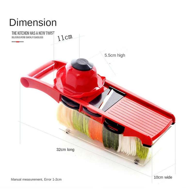 Multi-Function Vegetable Cutter Mandoline Slicer 6 Blades Grater Potato Peeler Kitchen Gadget