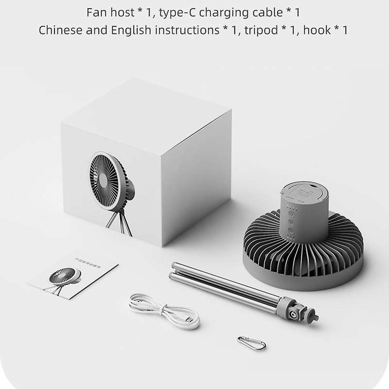 Multifunction USB Chargeable Desk Tripod Stand Air Cooling Fan with Night Light Outdoor Ceiling Fan,