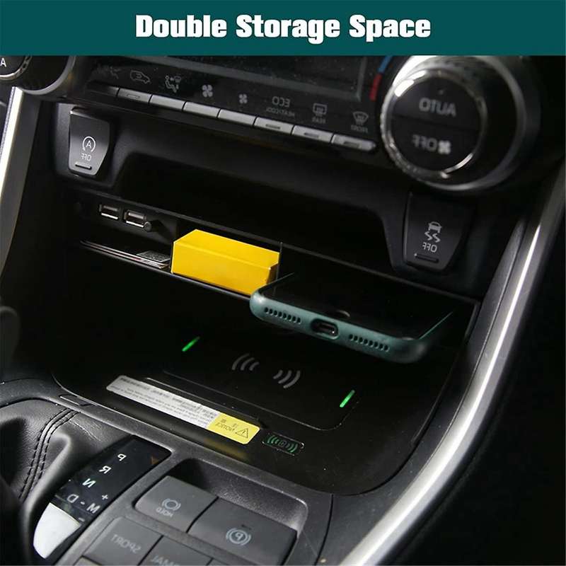 Multi-function Storage Box Center Console Organizer with 2 Usb Ports for Tray Insert Divider Storage