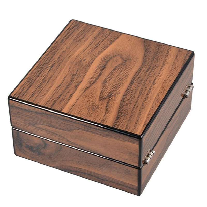 Multifunctional Ashtray Foldable Walnut Wood Box Include Cutter Holder and Hole Opener Smoking Acces